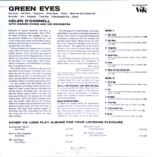 Helen O'Connell : Green Eyes (LP, Mono, RE)