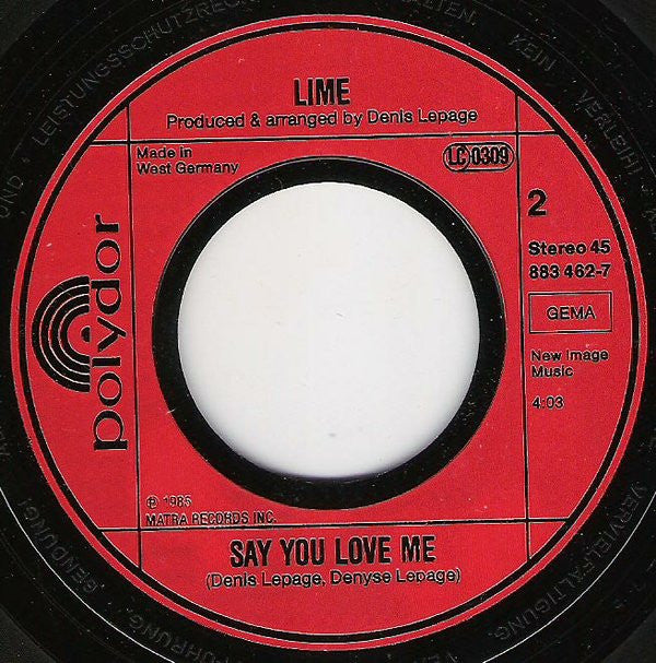 Lime (2) : Do Your Time On The Planet (7")