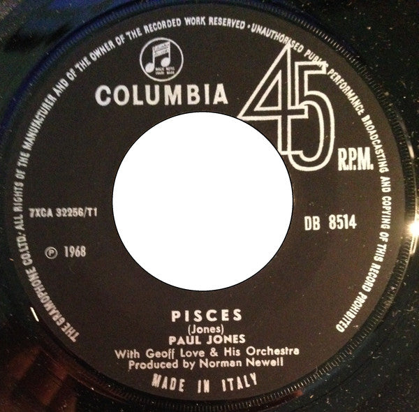 Paul Jones : Aquarius / Pisces (7", Single)