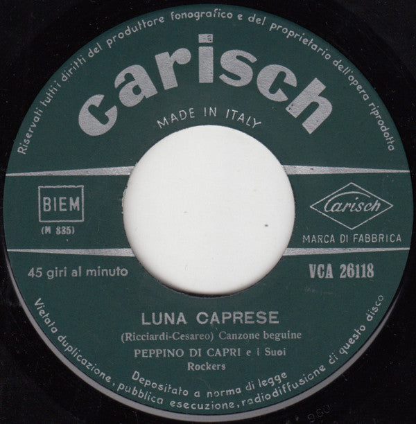 Peppino Di Capri E I Suoi Rockers : Luna Caprese / Vicino 'o Mare (7", Single)