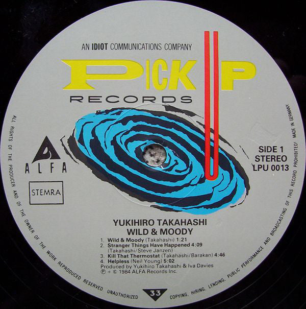 Yukihiro Takahashi : Wild & Moody (LP, Album)