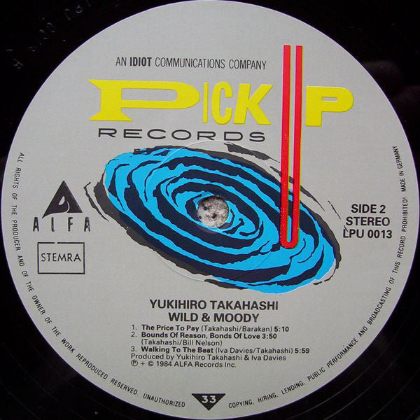 Yukihiro Takahashi : Wild & Moody (LP, Album)
