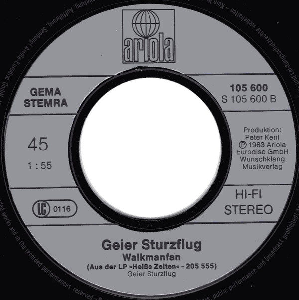 Geier Sturzflug : Besuchen Sie Europa (Solange Es Noch Steht) (7", Single)