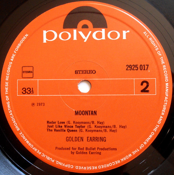 Golden Earring : Moontan (LP, Album, Gat)