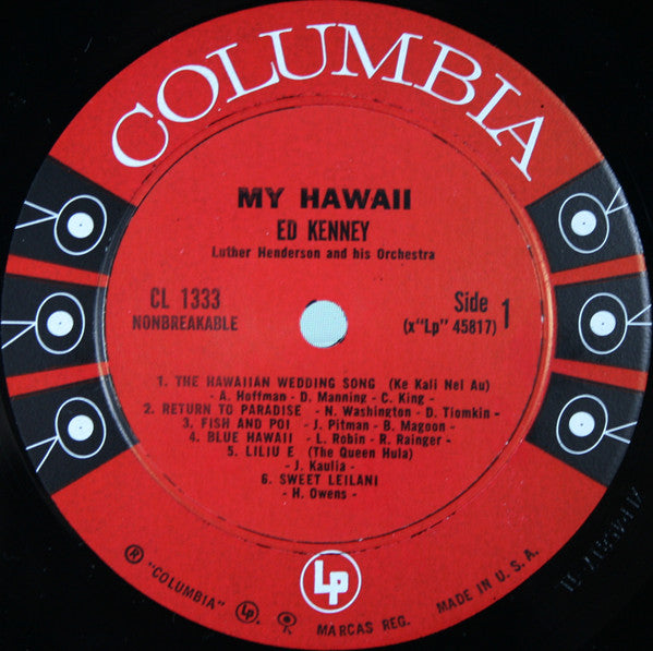 Ed Kenney, Luther Henderson And His Orchestra : My Hawaii (LP, Album, Mono)