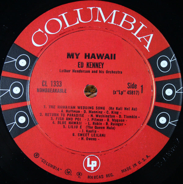 Ed Kenney, Luther Henderson And His Orchestra : My Hawaii (LP, Album, Mono)