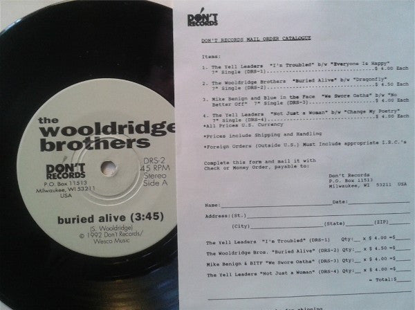 Wooldridge Brothers : Buried Alive b/w Dragonfly (7", Single)