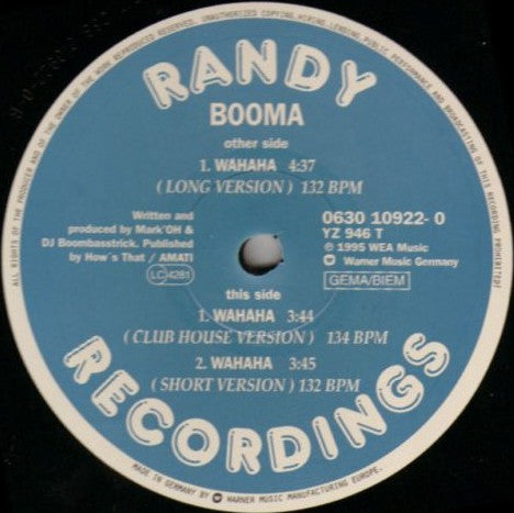 Booma (2) : Wahaha (12")