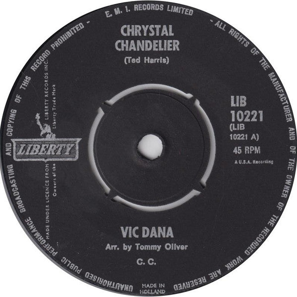 Vic Dana : Chrystal Chandelier / Frenchy (7", Single)