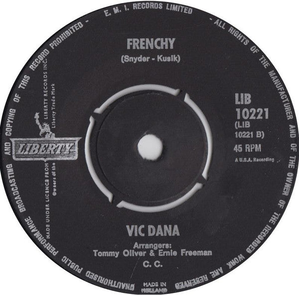 Vic Dana : Chrystal Chandelier / Frenchy (7", Single)