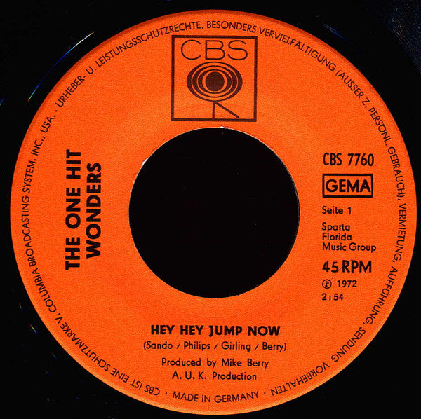The One Hit Wonders : Hey Hey Jump Now (7", Single)