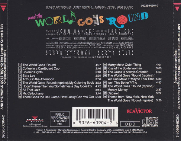 Kander And Ebb : And The World Goes 'Round: The Songs Of Kander & Ebb (Original Cast) (CD, Album)