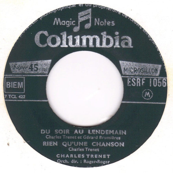Charles Trenet : Du Soir Au Lendemain (7", EP)
