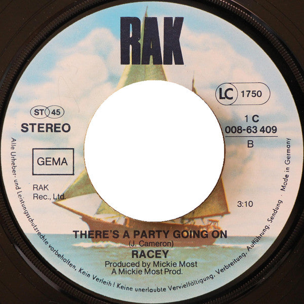 Racey : Such A Night (7", Single)