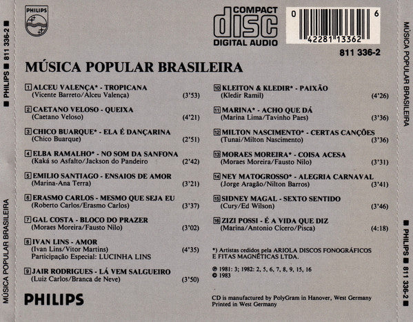 Various : M.P.B. Musica Popular Brasileira (CD, Comp)