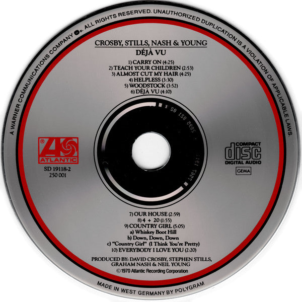 Crosby, Stills, Nash & Young : Déjà Vu (CD, Album, RE)