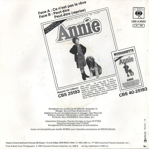 Amélie Morin : Bande Originale Du Film Annie (7", Single)