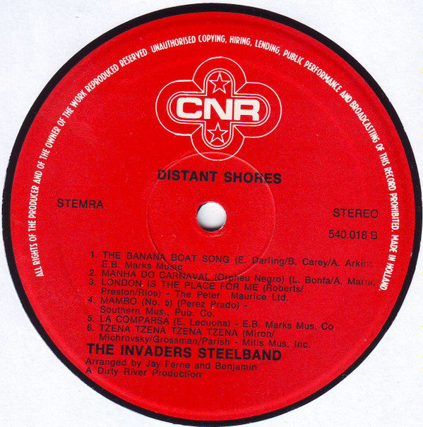 The Invaders Steelband : Distant Shores (LP, Album)