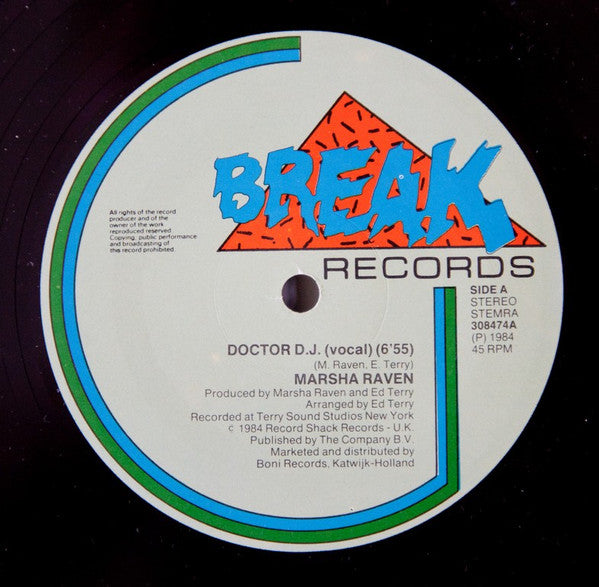 Marsha Raven : Doctor D.J. (12", Single, Com)