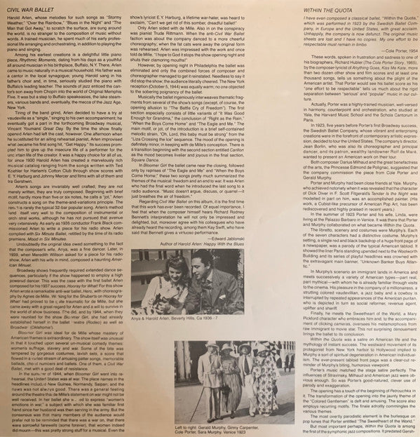 Richard Rodney Bennett, Cole Porter, Harold Arlen, Richard Rodgers : Special Occasions: Richard Rodney Bennett Plays The Ballet Music Of Cole Porter, Harold Arlen & Richard Rodgers (LP)