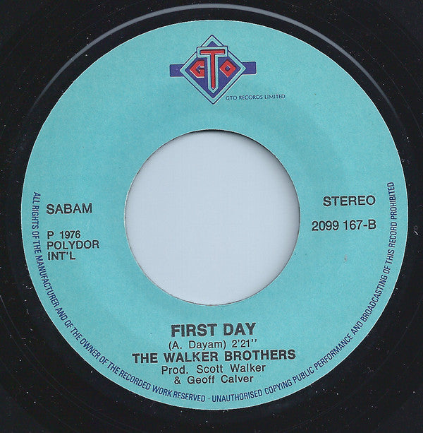 The Walker Brothers : Lines / First Day (7", Single)