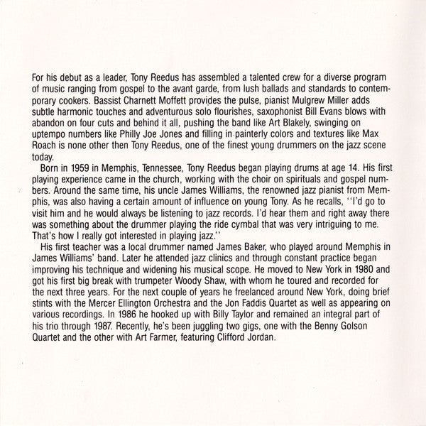 Tony Reedus : The Far Side (CD, Album)