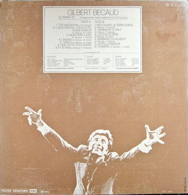 Gilbert Bécaud : Olympia 73 (Enregistrement Public) (LP, Album)