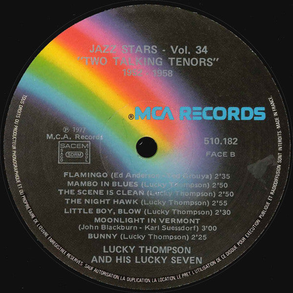 Coleman Hawkins, Lucky Thompson : Two Talking Tenors 1952 - 1958 (LP, Album, Comp)