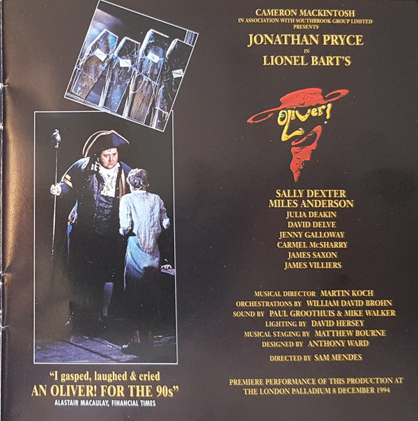 Lionel Bart, "Oliver!" 1994 London Palladium Cast : Oliver! (The 1994 London Palladium Cast Recording) (CD, Album)