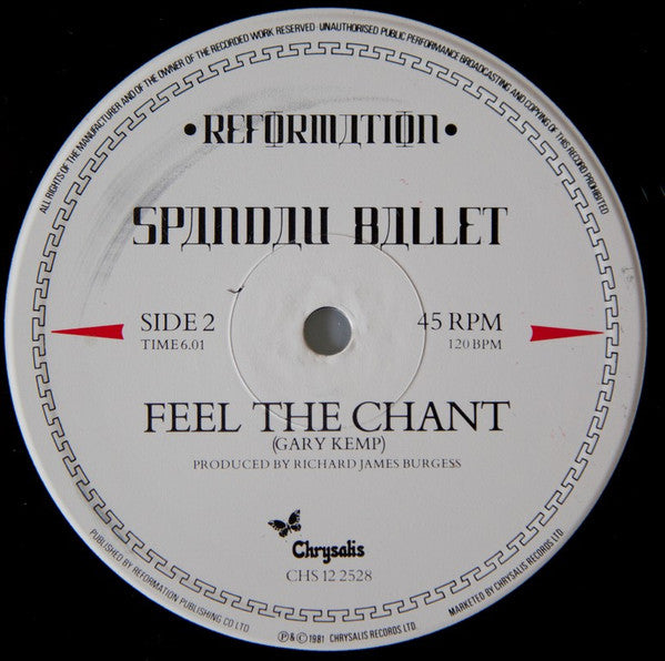 Spandau Ballet : Chant No. 1 (I Don't Need This Pressure On) (12", Single, Com)