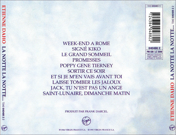 Etienne Daho : La Notte La Notte… (CD, Album, RE, RM)