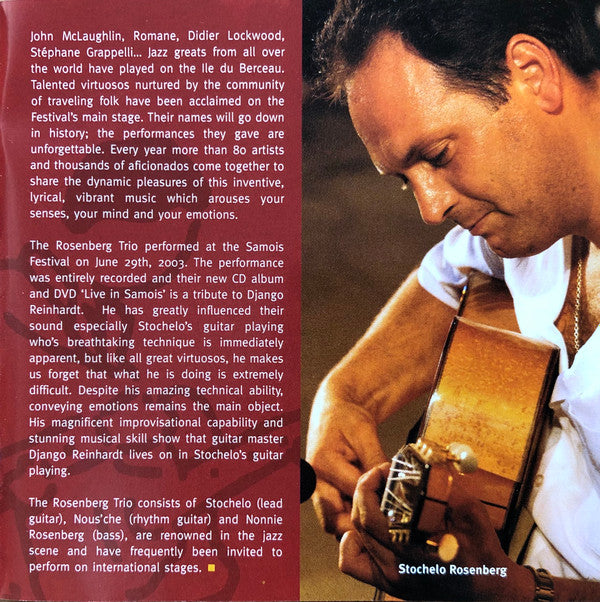 The Rosenberg Trio : Live In Samois Tribute To Django Reinhardt (CD, Album, RE)