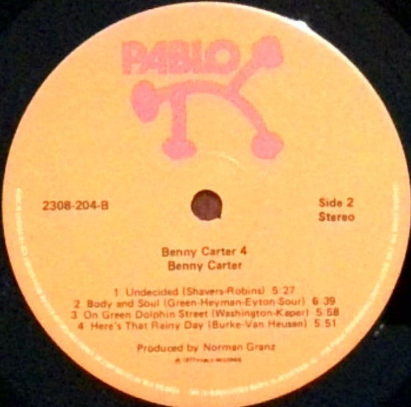 Benny Carter 4 : Montreux '77 (LP, Album)