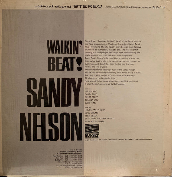 Sandy Nelson : Walkin' The Beat (LP, Comp)