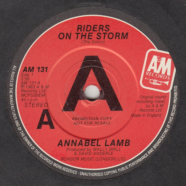 Annabel Lamb : Riders On The Storm (7", Single, Promo)