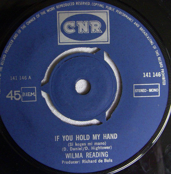 Wilma Reading : If You Hold My Hand (7", Single)