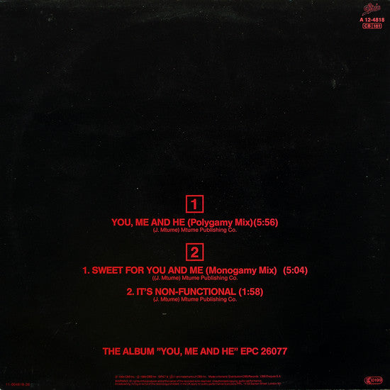 Mtume : You, Me And He (12", Maxi)