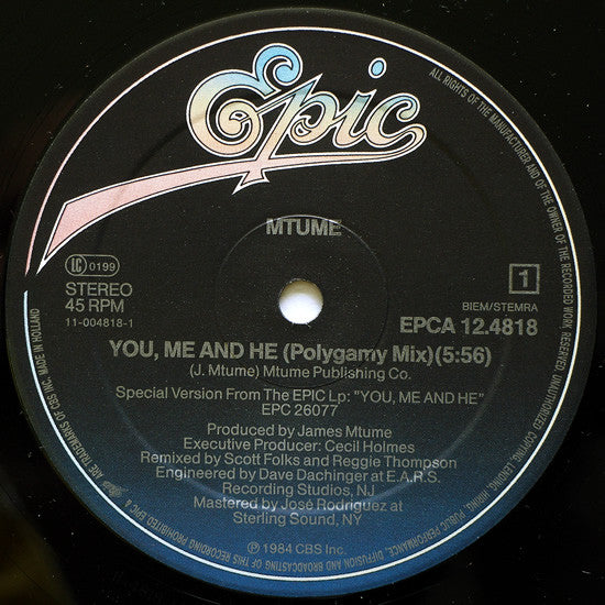 Mtume : You, Me And He (12", Maxi)