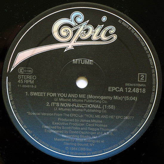 Mtume : You, Me And He (12", Maxi)