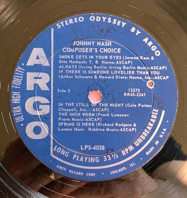 Johnny Nash : Composer's Choice (LP, Album)