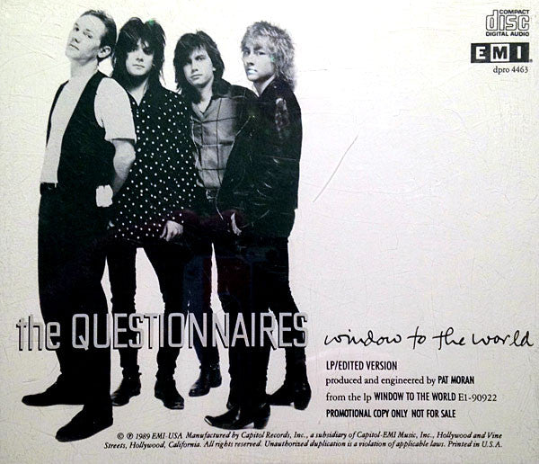 Questionnaires : Window To The World (CD, Single, Promo)