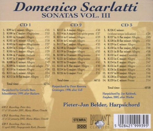 Domenico Scarlatti, Pieter-Jan Belder : Sonatas K 99-139 (3xCD, Album)