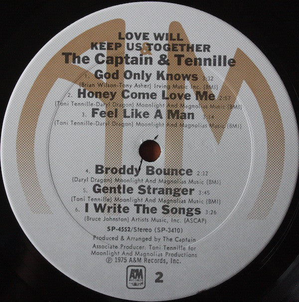 Captain And Tennille : Love Will Keep Us Together (LP, Album, Pit)