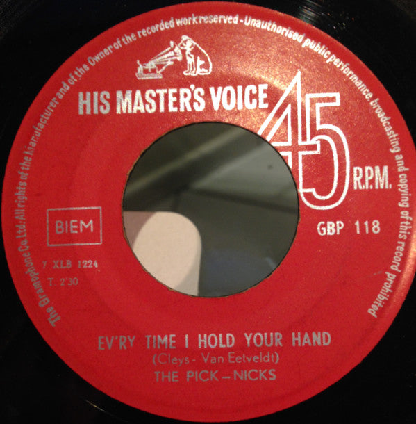 The Picknicks : You Said You Love Me / Ev’ry Time I Hold Your Hand (7", Single)