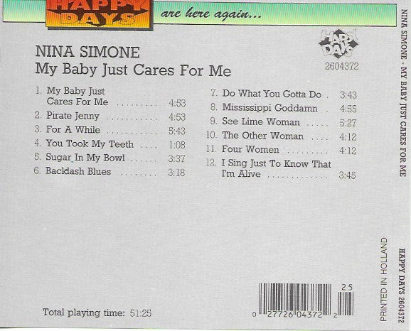 Nina Simone : My Baby Just Cares For Me (CD, Comp)