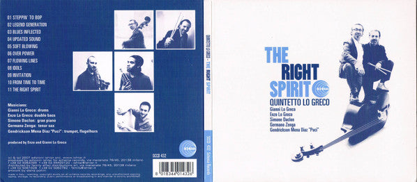 Quintetto Lo Greco : The Right Spirit (CD, Album)