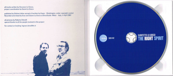 Quintetto Lo Greco : The Right Spirit (CD, Album)