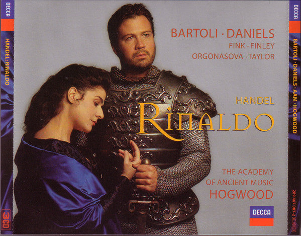 Georg Friedrich Händel – Cecilia Bartoli • David Daniels (3) • Bernarda Fink • Gerald Finley • Luba Orgonasova • Daniel Taylor (3) • The Academy Of Ancient Music • Christopher Hogwood : Rinaldo (3xCD, Album + Box, Sli)