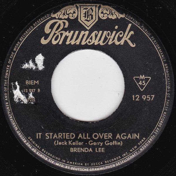 Brenda Lee : Heart In Hand / It Started All Over Again (7", Single)