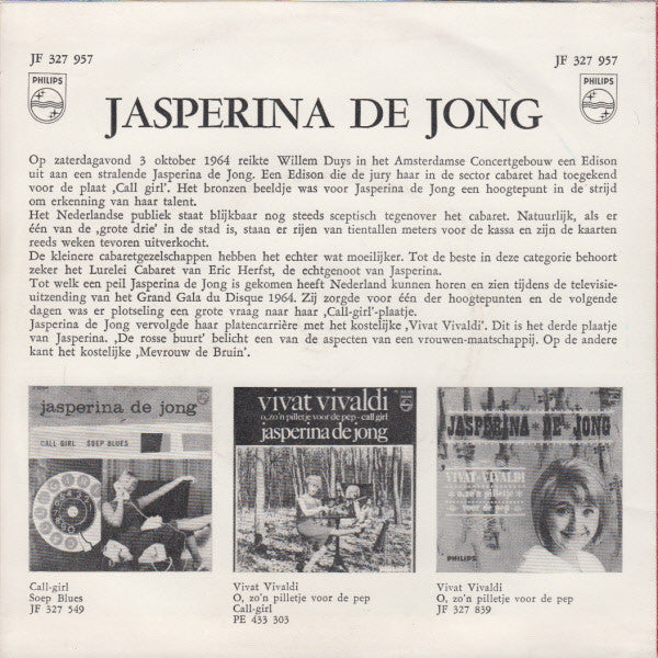 Jasperina de Jong : De Rosse Buurt (7", Mono)